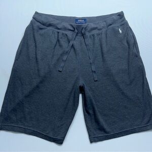Polo Ralph Lauren Sleepwear Shorts Mens XL Gray Waffle Knit Drawstring Pockets
